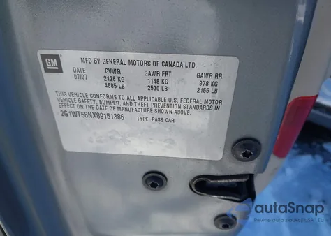 2008 Chevrolet Impala Lt z USA, uszkodzony, nr VIN 2G1WT58NX89151386